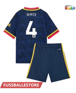 Günstige Arsenal Ben White #4 Auswärts Trikotsatzt Kinder 2026-27 Kurzarm (+ Kurze Hosen)